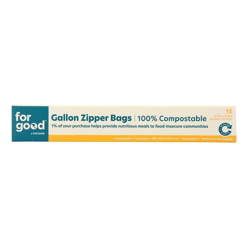 For Good - Gallon Zipper Bags - Case Of 6-15 Ct