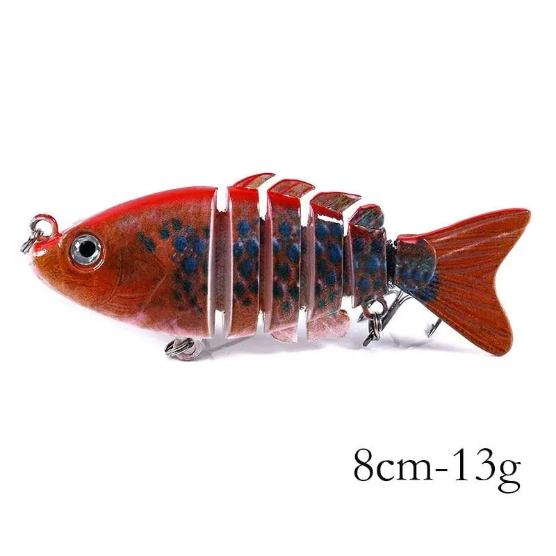 13.7cm 27g Sinking Wobblers 8 Segments Fishing Lures Multi Jointed Swimbait Hard Bait Fishing Tackle For Bass Isca Crankbait GreatEagleInc