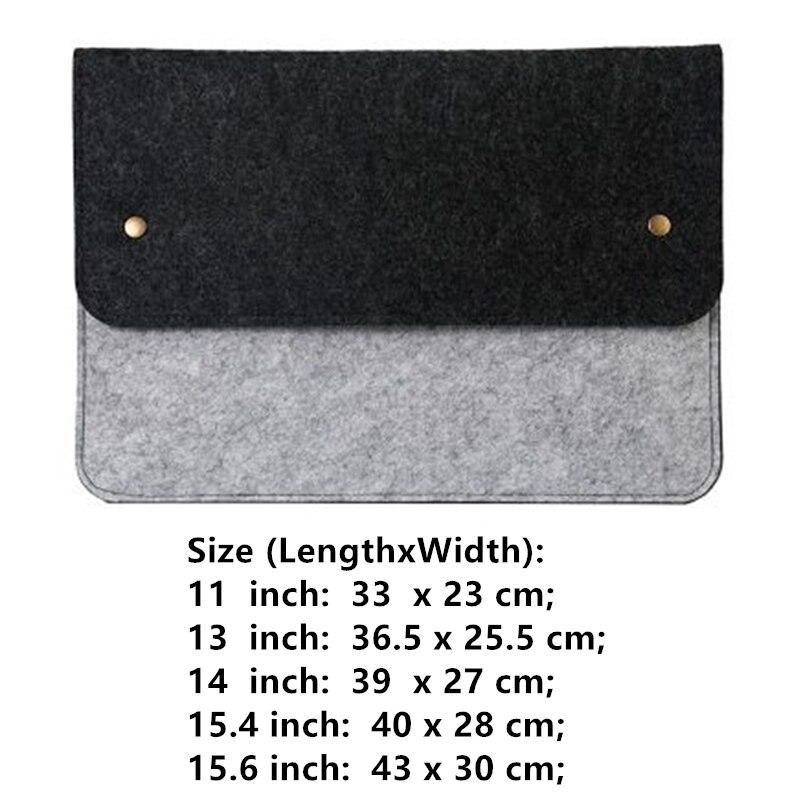 1311 13 14 15.4 15.6 Fashion Wool Felt Laptop Bag Pouch Case for Macbook /Lenovo/HP/Dell Notebook Cover for Macbook Air 13 Sleeve GreatEagleInc