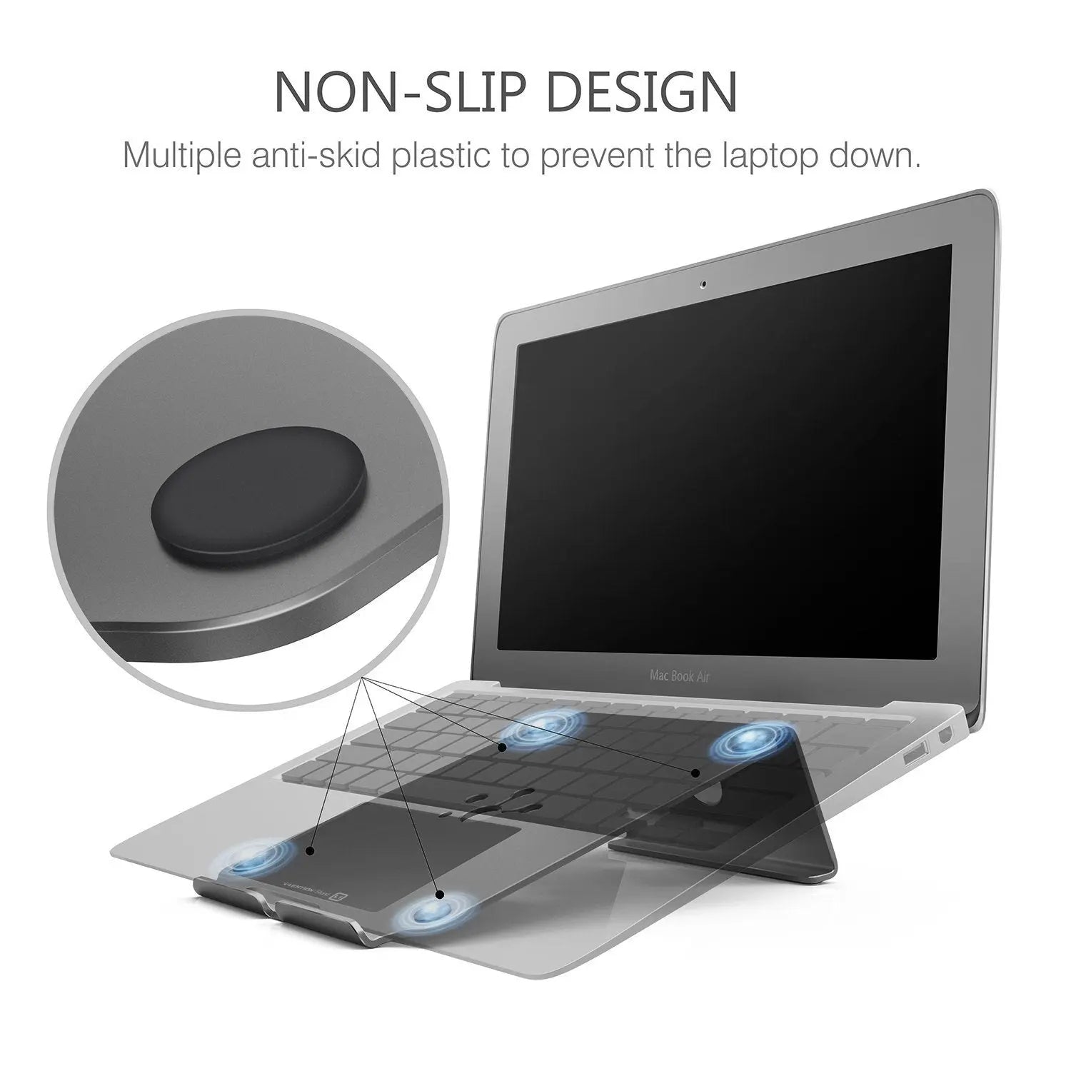 13Aluminium Laptop Stand portable for MacBook Air/Pro 13 15, iPad Pro 12.9, Surface, Chromebook and 11 to 16 inch Notebook holder - GreatEagleInc