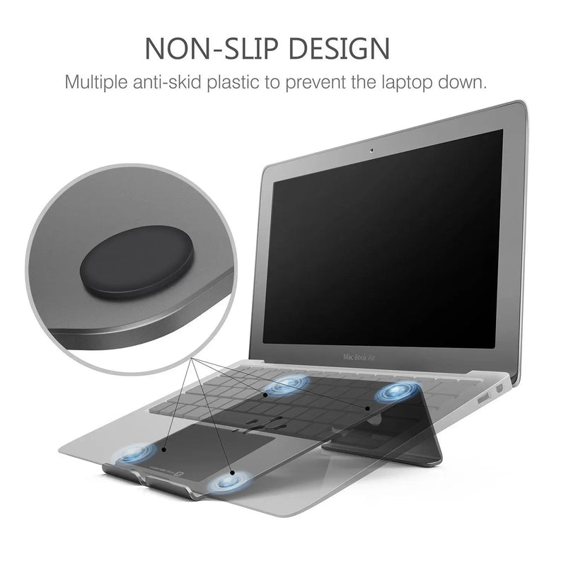 13Aluminium Laptop Stand portable for MacBook Air/Pro 13 15, iPad Pro 12.9, Surface, Chromebook and 11 to 16 inch Notebook holder - GreatEagleInc