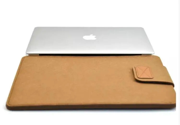 13High Quality Felt Liner Sleeve Laptop Bag Notebook Case Computer Bag Smart Cover For 8 "11" 13 "15" Inch Macbook Air Pro Retina Brown