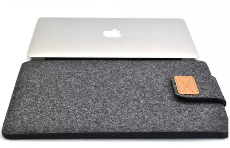 13High Quality Felt Liner Sleeve Laptop Bag Notebook Case Computer Bag Smart Cover For 8 "11" 13 "15" Inch Macbook Air Pro Retina Dark Gray