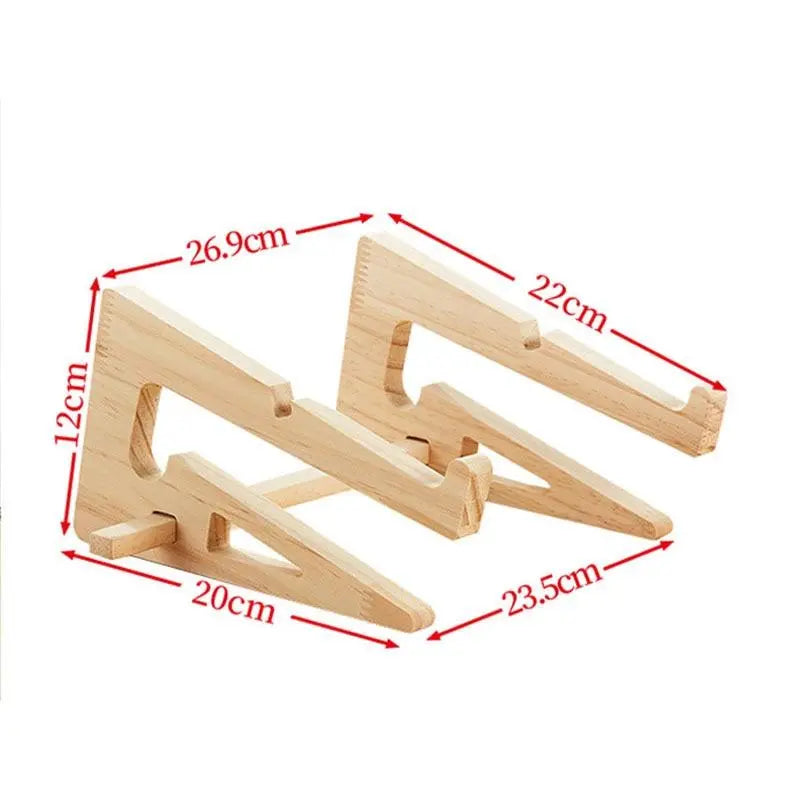 13Vmonv Increased Height Wood Laptop Stand Holder for Macbook Air Pro Retina 13 15 Inch Notebook Vertical Base Cooling Stand Mount (01) - GreatEagleInc