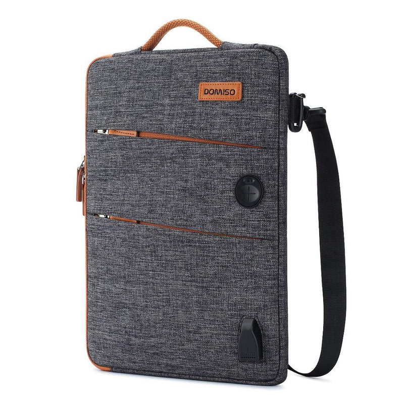 13DOMISO 11 13 14 15.6 17.3 Inch Waterproof Laptop Bag Polyester with USB Charging Port Headphone Hole for Lenovo Acer HUAWEI HP GreatEagleInc