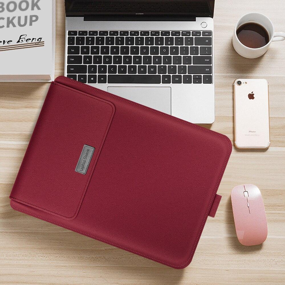 13General Laptop Bag PU Notebook Case Stand Function Liner Sleeve Unisex Solid Fasion For Macbook Air Pro 13 Inch GreatEagleInc