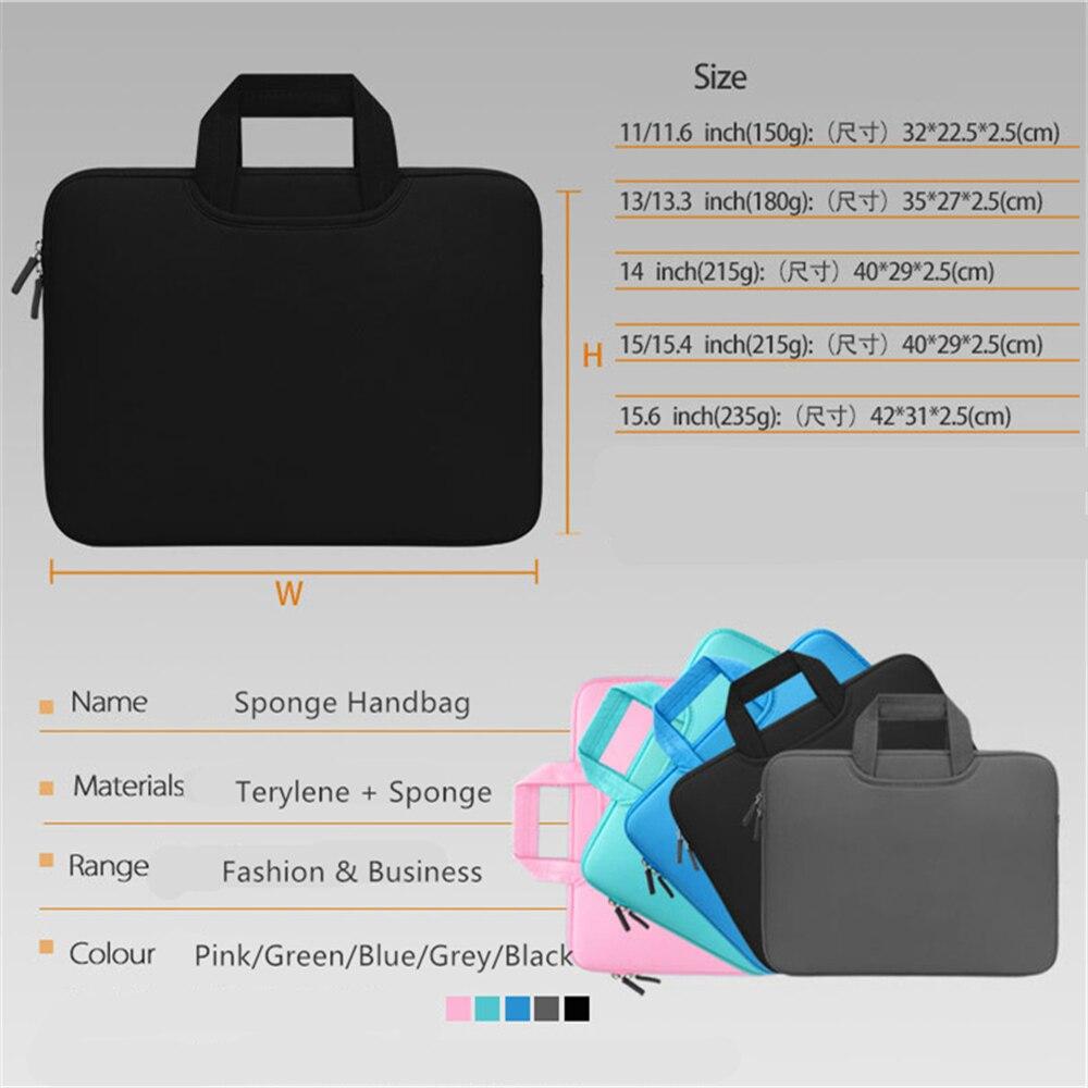 13KISSCASE Laptop Bag Case for Macbook Air Pro Retina 13 15 Laptop Sleeve 15.6 Notebook Bag For Dell Acer Asus HP Business Handbag GreatEagleInc