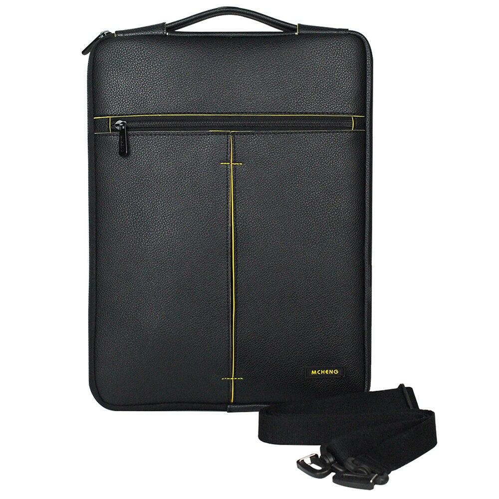 13MCHENG Fashion PU Laptop Sleeve Multi-Use Splashproof Shockproof Laptop Bag For 10