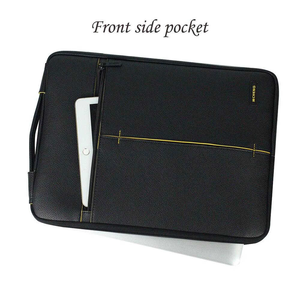 13MCHENG Fashion PU Laptop Sleeve Multi-Use Splashproof Shockproof Laptop Bag For 10