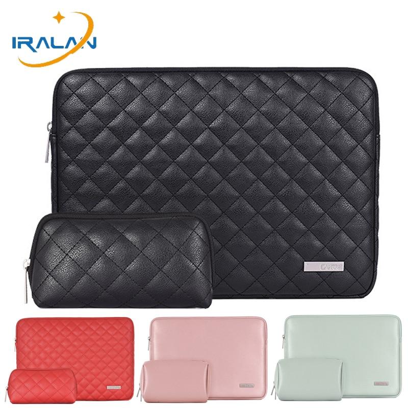 13PU Leather Shockproof Sleeve Laptop Bag 14 14.1 For Macbook Air 13 Pro 15 Touch Bar Case For Xiaomi Asus Lenovo HP Notebook Bags GreatEagleInc