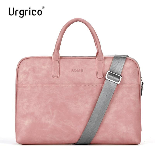 13Urgrico Fashion PU Leather Laptop bag for women 14 15.6 17.3inch for macbook air 13 inch casual portable waterproof Notebook bag GreatEagleInc