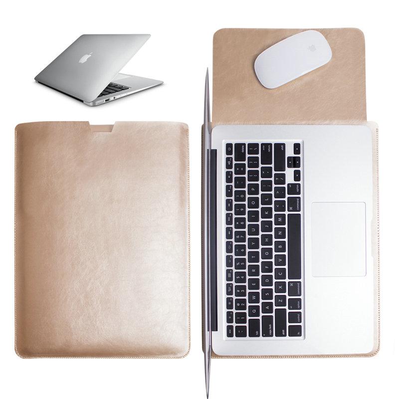 13WALNEW Leather Case for Apple Macbook Air 13 Macbook Pro 15 Retina 11.6 12 inch Cover Laptop Sleeve Computer Notebook Laptop Bag GreatEagleInc