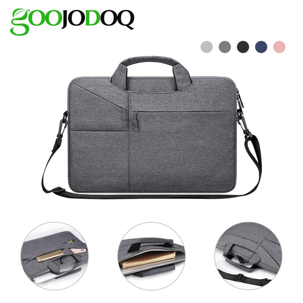 13Waterproof Women Men Laptop Bag 13.3 15.4" Case for Macbook Air 13 15 14 15.6 Bag for Macbook Pro 15 touch bar Sleeve with Belt GreatEagleInc