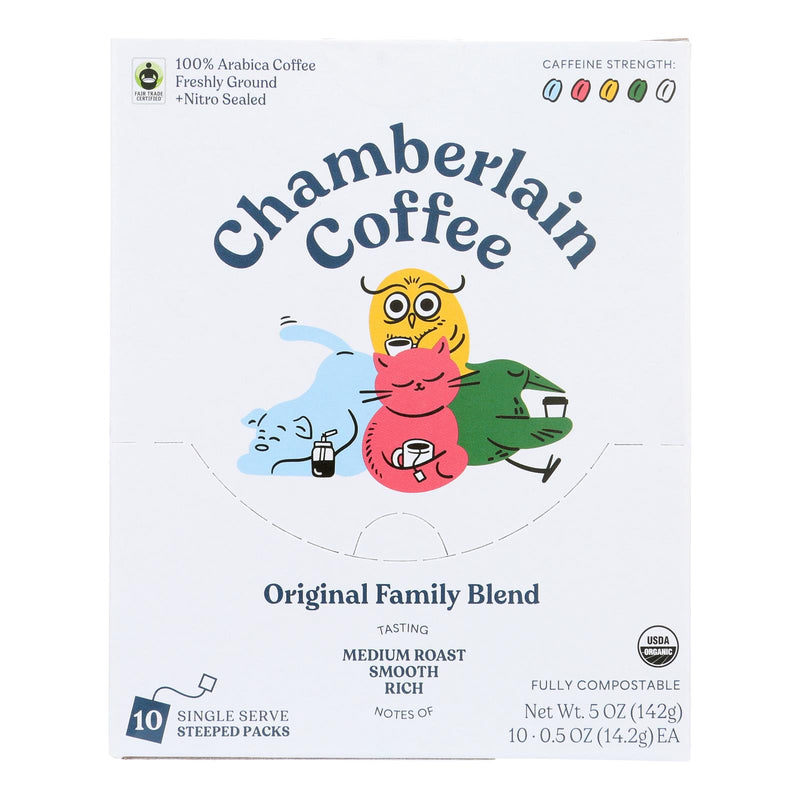 Chamberlain Coffee - Coffee Organic Step Drip Original Family 10 Pack - Case Of 12-5 Ounce