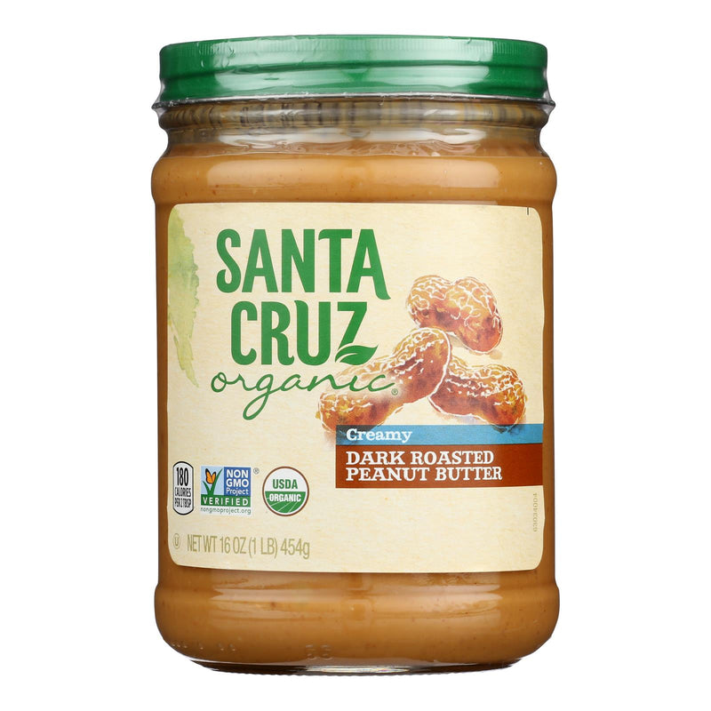 Santa Cruz Organic - Peanut Butter Organic Dark Roast Creamy - Case Of 6-16 Ounce