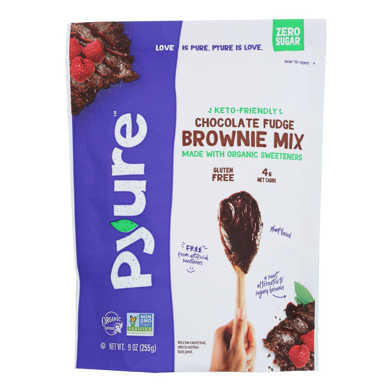 Pyure - Brownie Mix Organic Chocolate Fudge Sugar Free - Case Of 6-9 Ounces