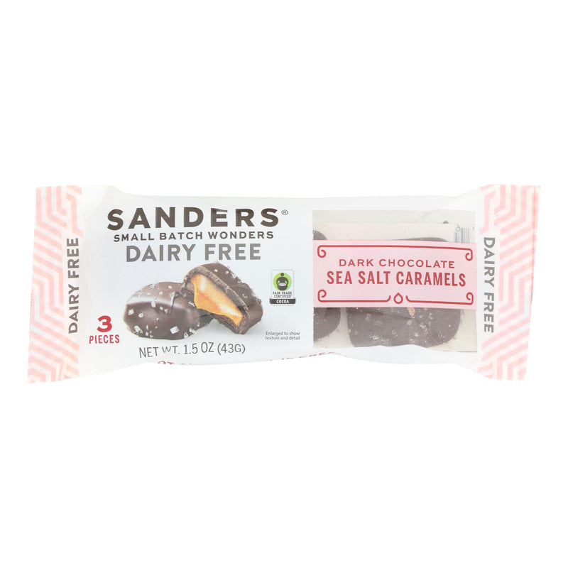 Sanders - Caramels Dark Chocolate Sea Salt - Case Of 8 - 1.5 Ounces