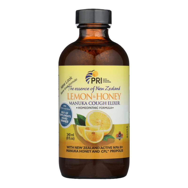 Pacific Resources International Lemon &amp; Honey, Manuka Hustenelixier – je 1 – 8 Fz