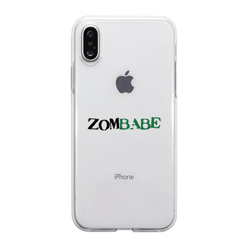 Zombae and Zombabe Clear Case Cute Matching Couple Phone Covers