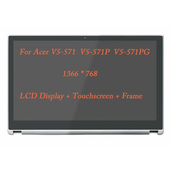 15.6 For Acer V5-571 571P 571PG LCD Touch screen with Frame B156XTN03.1 EDP 30p 1366 Acer laptop Aspire V5 571 Series Assembly - GreatEagleInc