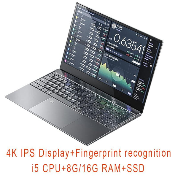 15.6 inch Gaming Laptop i5 8G/16G RAM 1TB/128G/256G/512G SSD Notebook Computer Laptop 4K IPS Display Fingerprint recognition GreatEagleInc