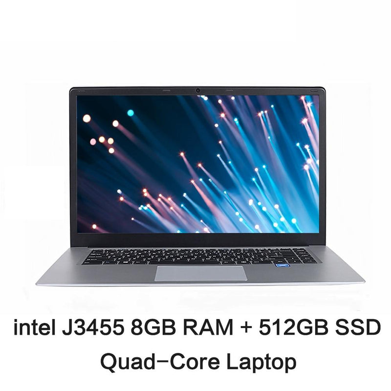 15.6 inch IPS 1920x1080 intel J3455 Quad Core Notebook Computer 8GB RAM 128GB 256GB 512GB SSD ROM Windows 10 Laptop Ultrabook GreatEagleInc
