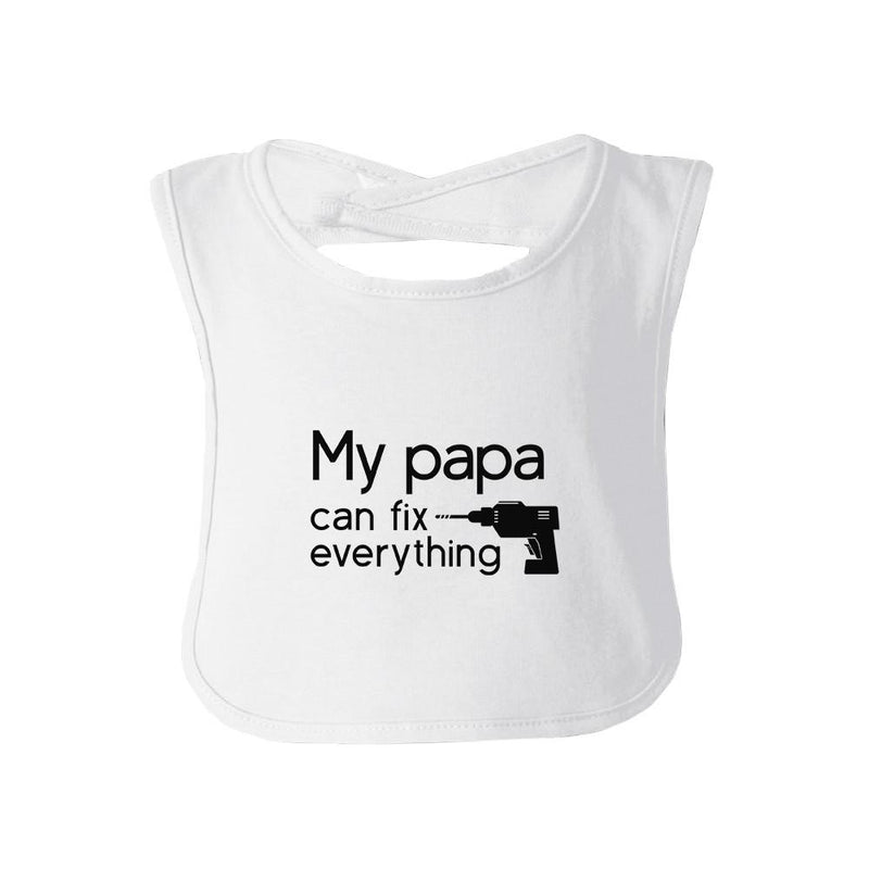 My Papa Fix White Cute Baby Bib Adorable Gifts For Baby Shower