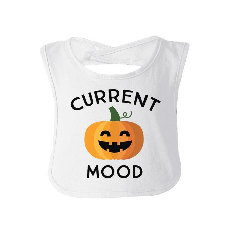 Pumpkin Current Mood Baby White Bib