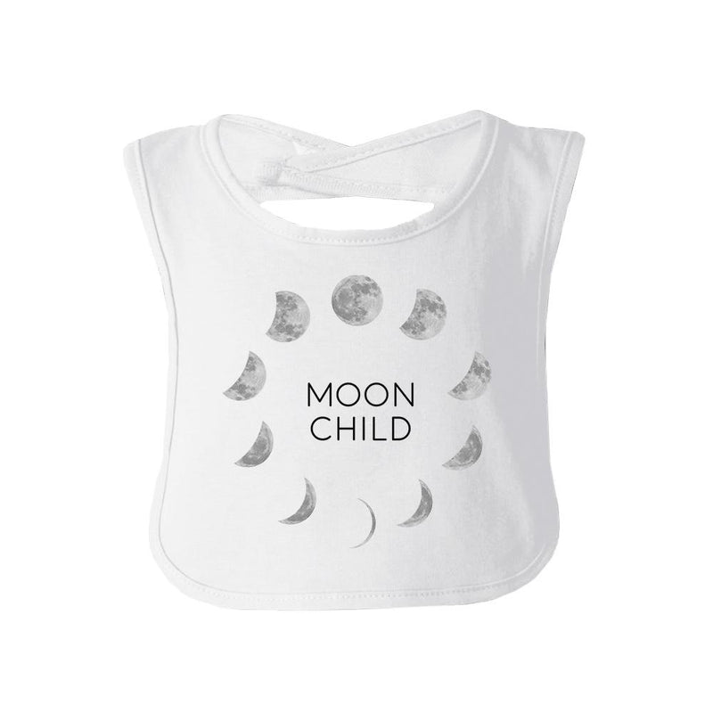 Moon Child Baby White Bib
