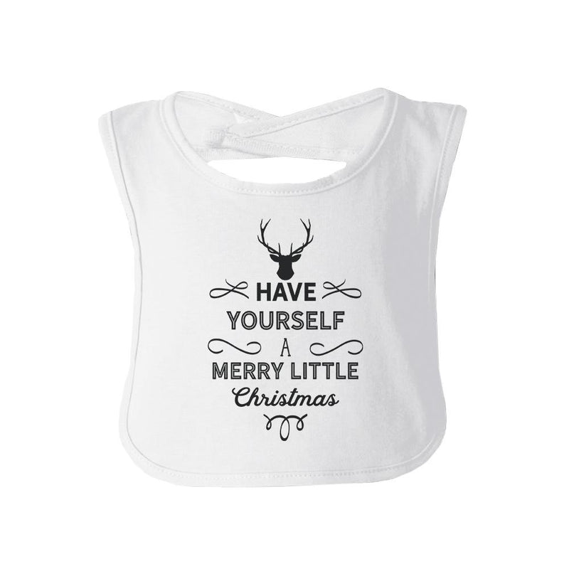 Have Yourself A Merry Little Christmas Baby White Bib