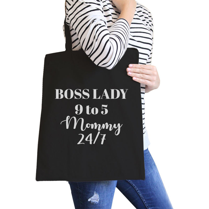 Boss Lady Mommy Black Canvas Bag Funny Gift Ideas For Bossy Moms