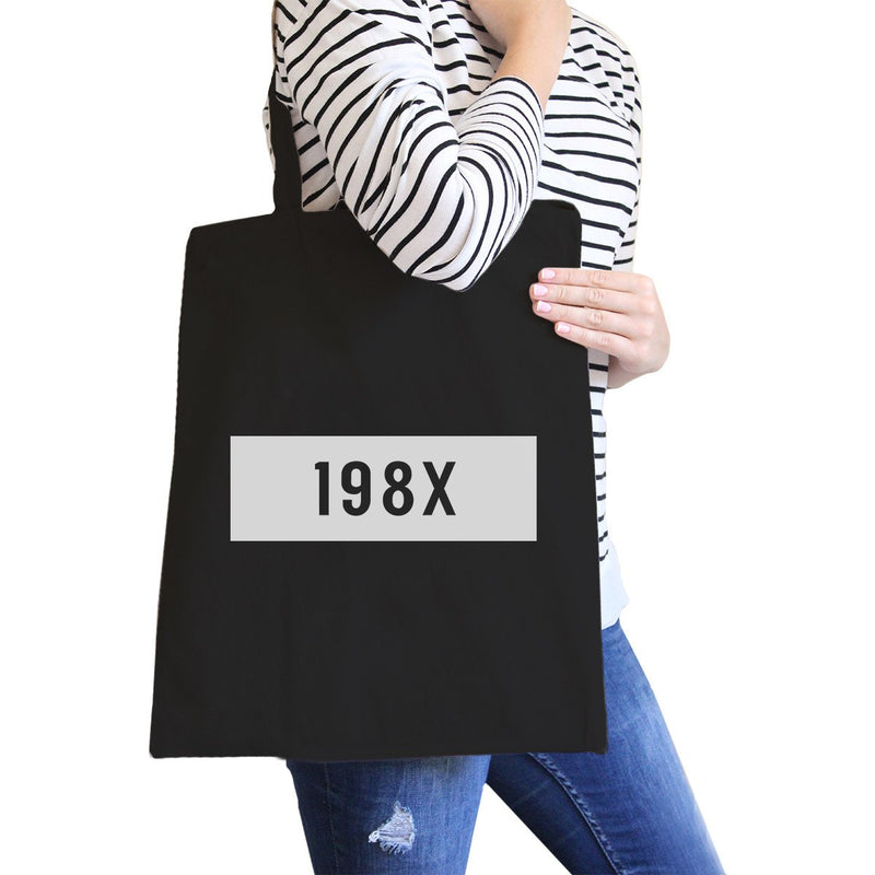 198X Black Canvas Tote Cute Portable Bag Gift Idea For Teachers