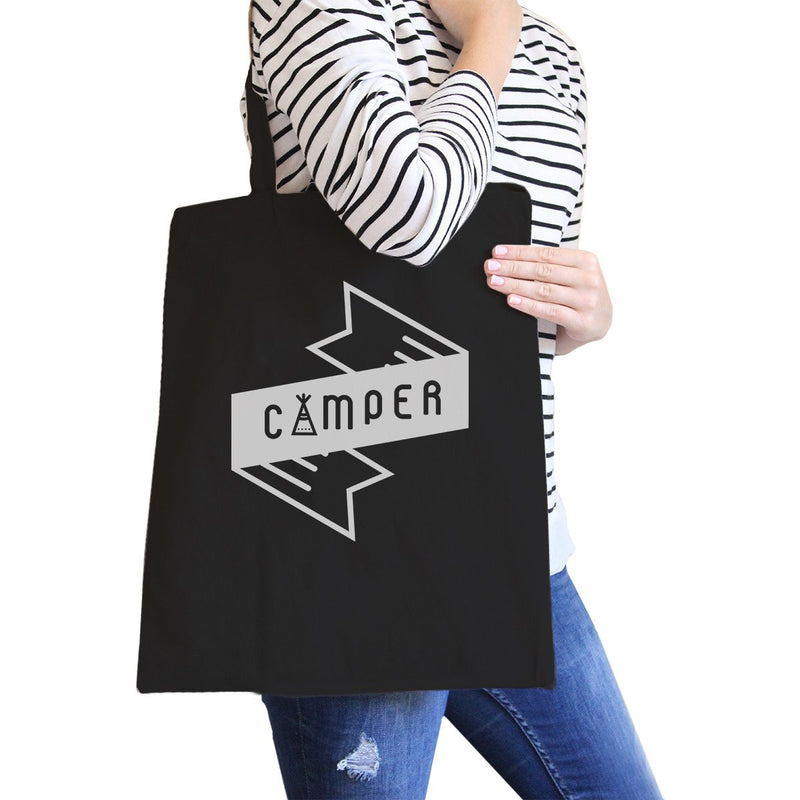 Camper Black Canvas Bag Cute Design Gift Ideas For Camping Lovers