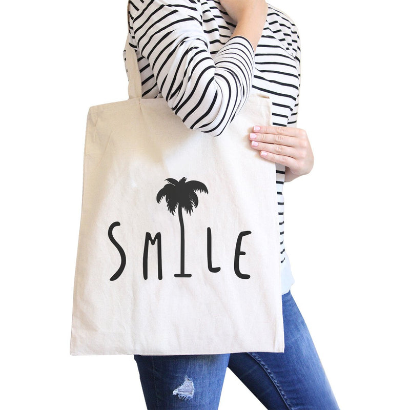 Smile Palm Tree Natural Cute Graphic Canvas Bag Funny Gift Ideas