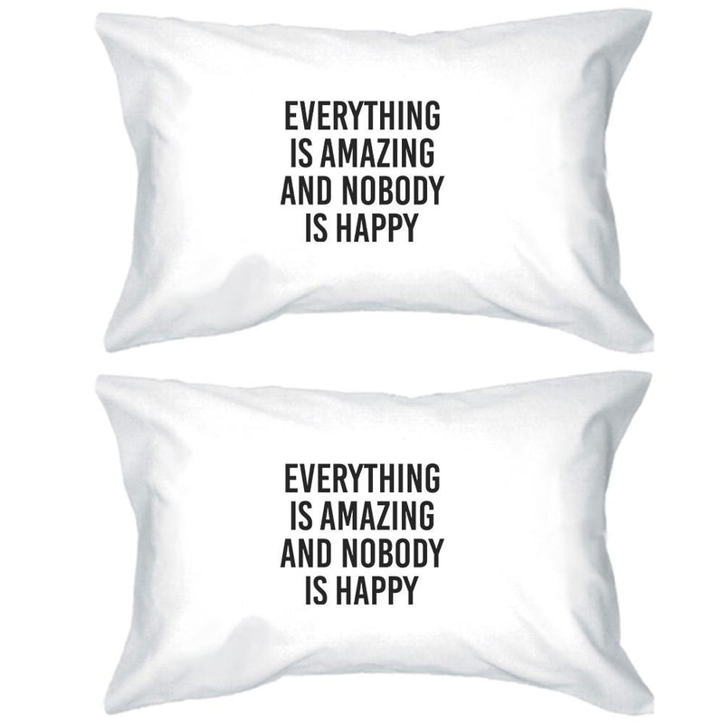 Everything Is Amazing Funny Quote Decorative Cotton Pillow Case