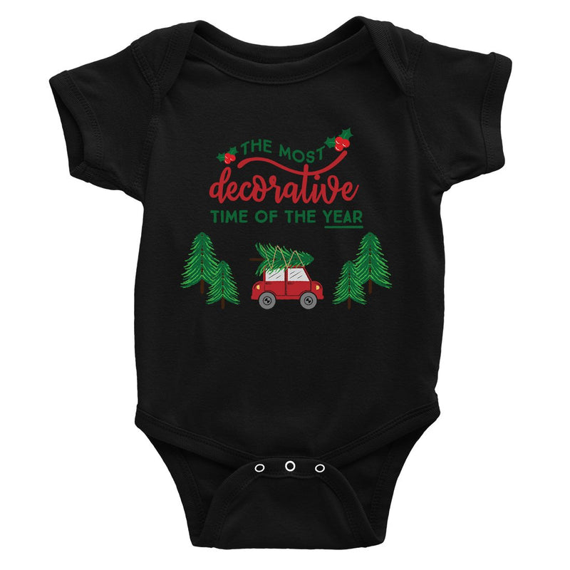 Decorative Christmas Time Baby Bodysuit