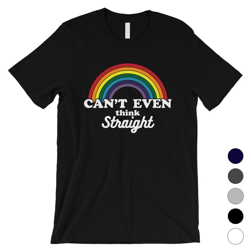 LGBT Can't Straight Rainbow Mens Shirt