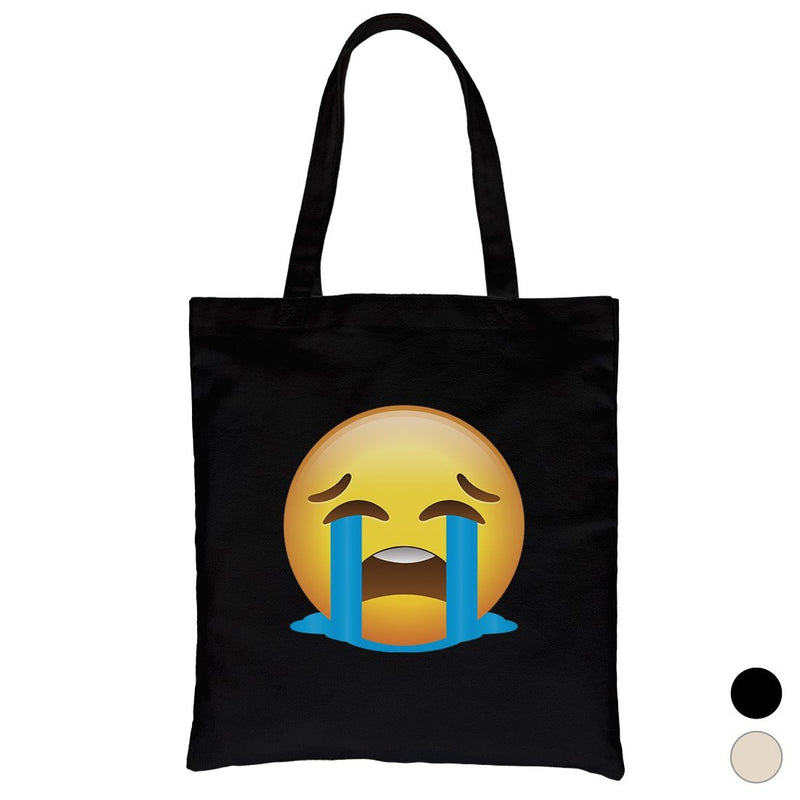 Emoji-Crying Canvas Shoulder Bag Joking Perfect Halloween Costume