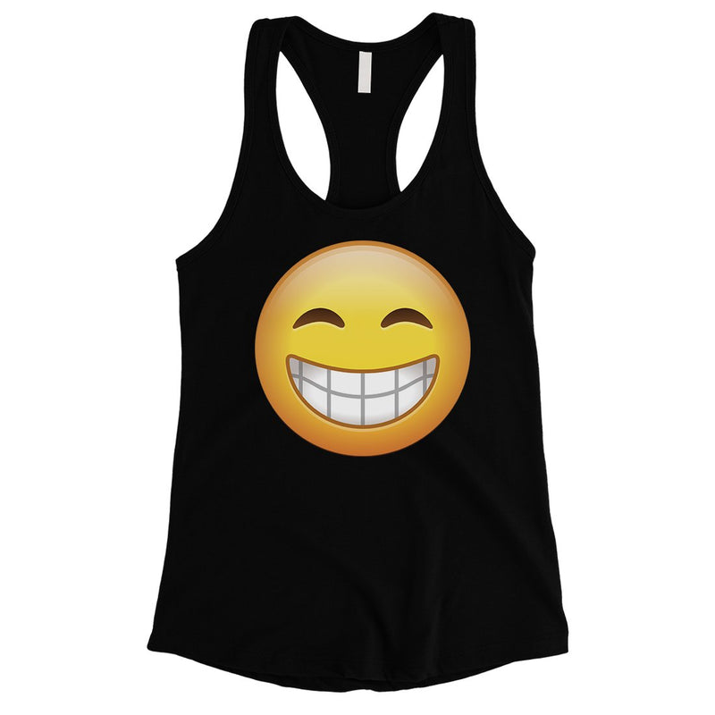 Emoji-Smiling Womens Optimistic Perfect Halloween Costume Tank Top