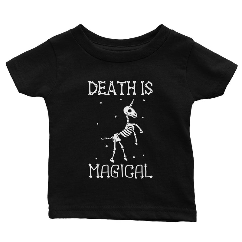 Death is Megical Unicorn Skeleton Funny Halloween Baby Gift Tee