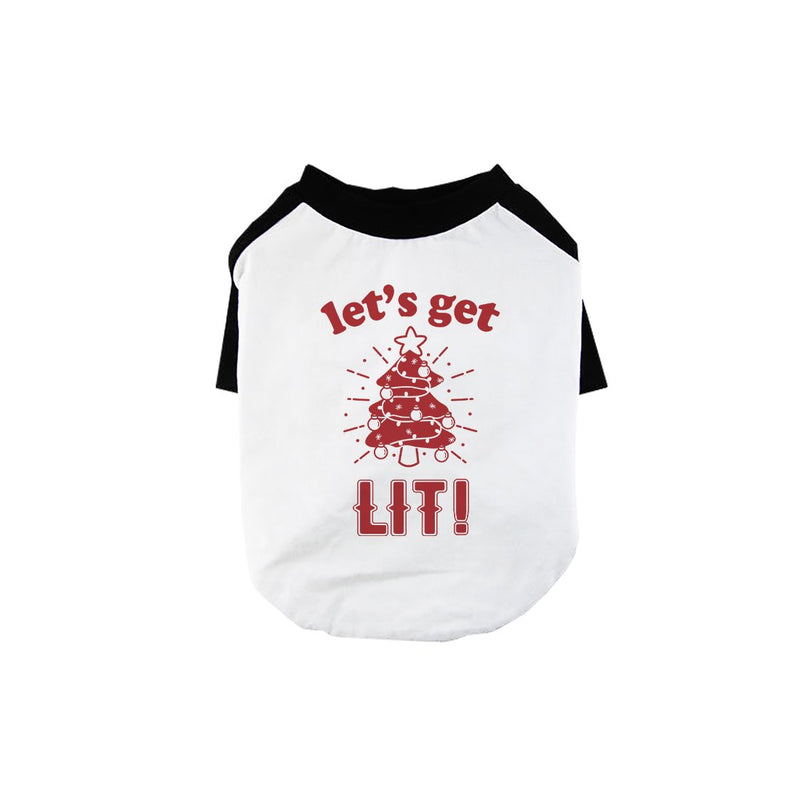 Get Lit Christmas Tree BKWT Pets Baseball Shirt