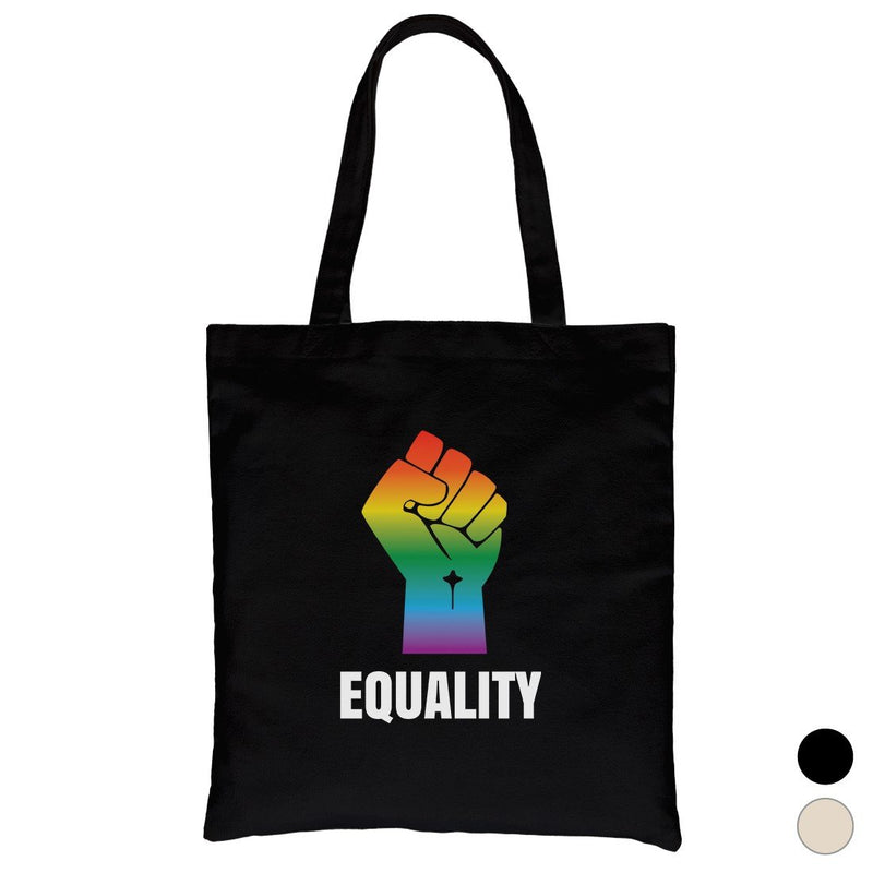 LGBT Equality Rainbow Fist Canvas Bag