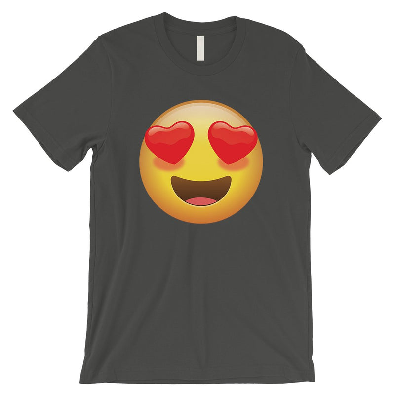 Emoji-Heart Eyes Mens Loving Cute Sweet Emoji Costume T-Shirt Gift