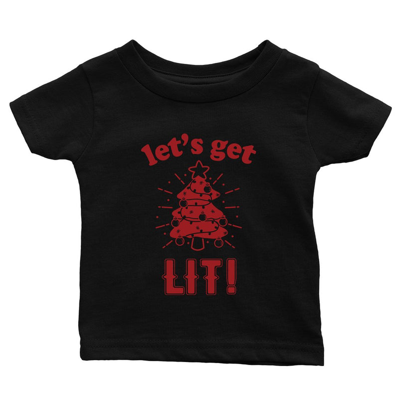 Get Lit Christmas Tree Baby Shirt