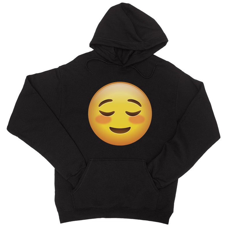 Emoji-Blush Unisex Pullover Hoodie Shy Sweet Thoughtful Friend Gift