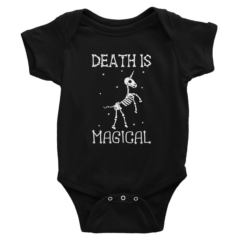 Death is Megical Unicorn Skeleton Halloween Baby Bodysuit Gift