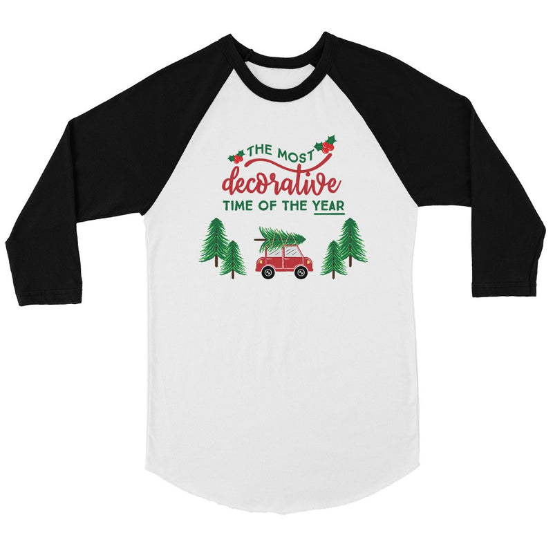 Decorative Christmas Time BKWT Mens Baseball Shirt