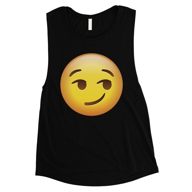 Emoji-Smirking Womens Outstanding Good Perfect Cute Muscle Shirt