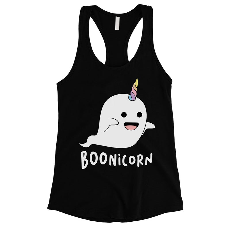 Boonicorn Cute Halloween Costume Funny Ghost Unicorn Womens TankTop