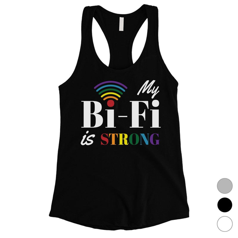 LGBT Bi-Fi Strong Rainbow Womens Tank Top